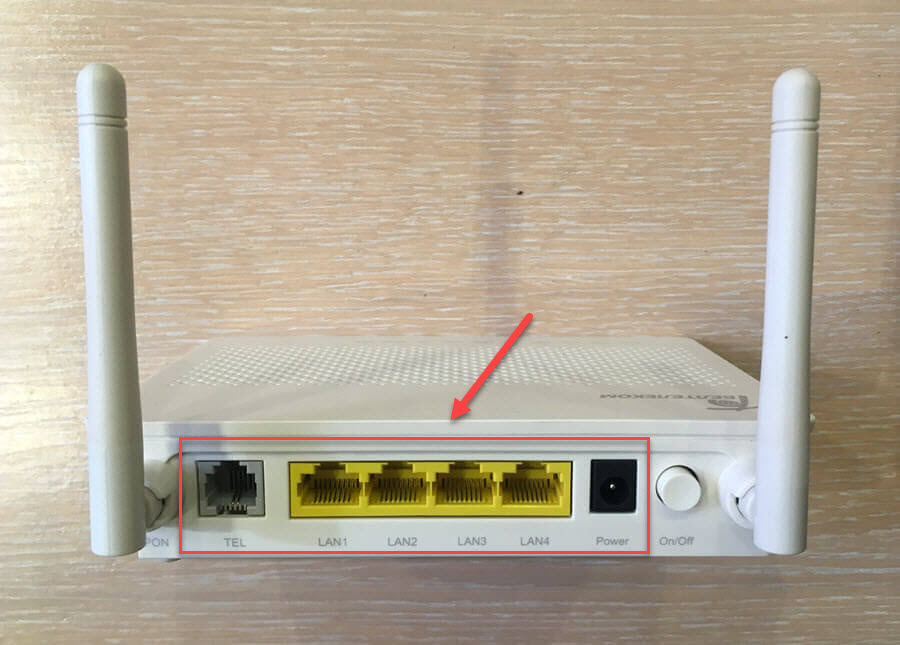 Интерфейсы на модеме Huawei EchoLife HG8245HV5