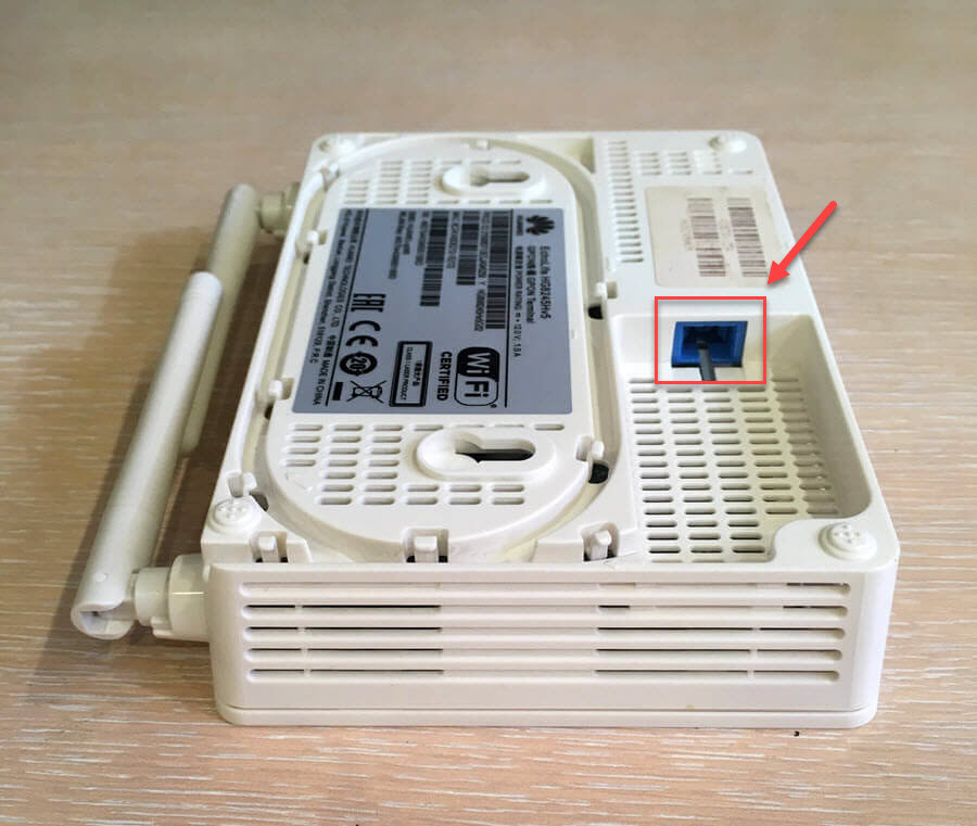 Оптический порт на модеме Huawei EchoLife HG8245HV5