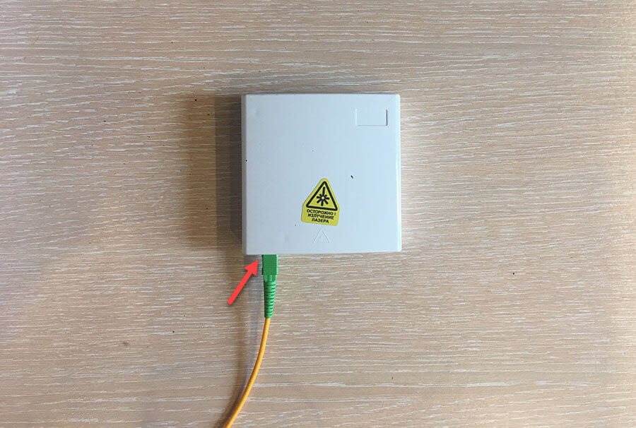 Подключение оптического кабеля в оптическую розетку