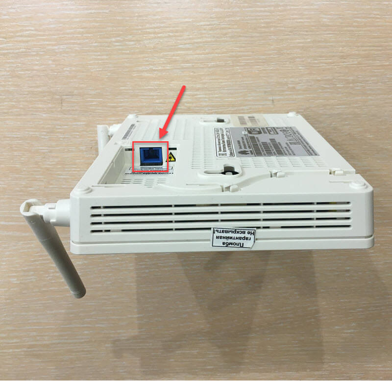 Оптический порт на модеме Huawei EchoLife HG8245H-256M