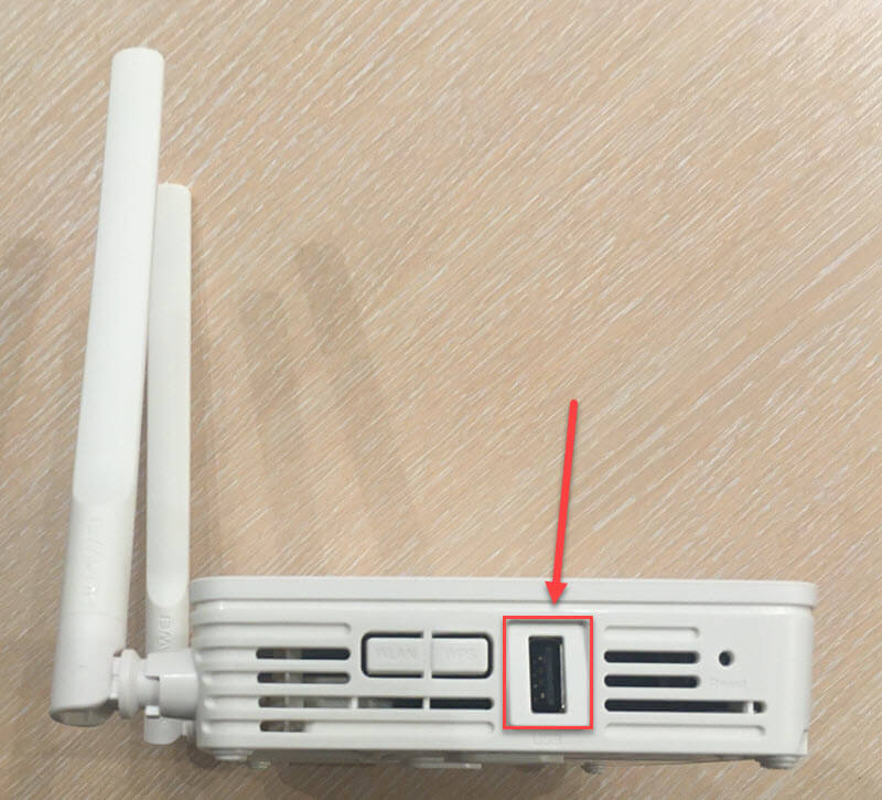 USB-порт на модеме Huawei EchoLife HG8245H5